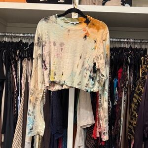 Cotton Citizen Multicolor Tie-Dye Crop Top